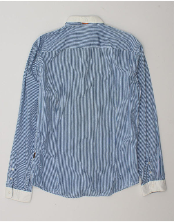 Camicia slim fit da uomo Hugo Boss, cotone a righe grandi blu