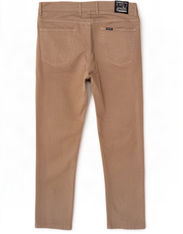 Calça Carrera Masculina 717 Slim Casual IT 54 2XL W38 L32 Algodão Bege