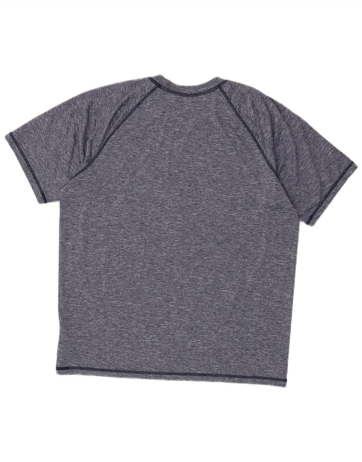Nike Mens Dri Fit T-Shirt Top Large Navy Blue Flecked Polyester