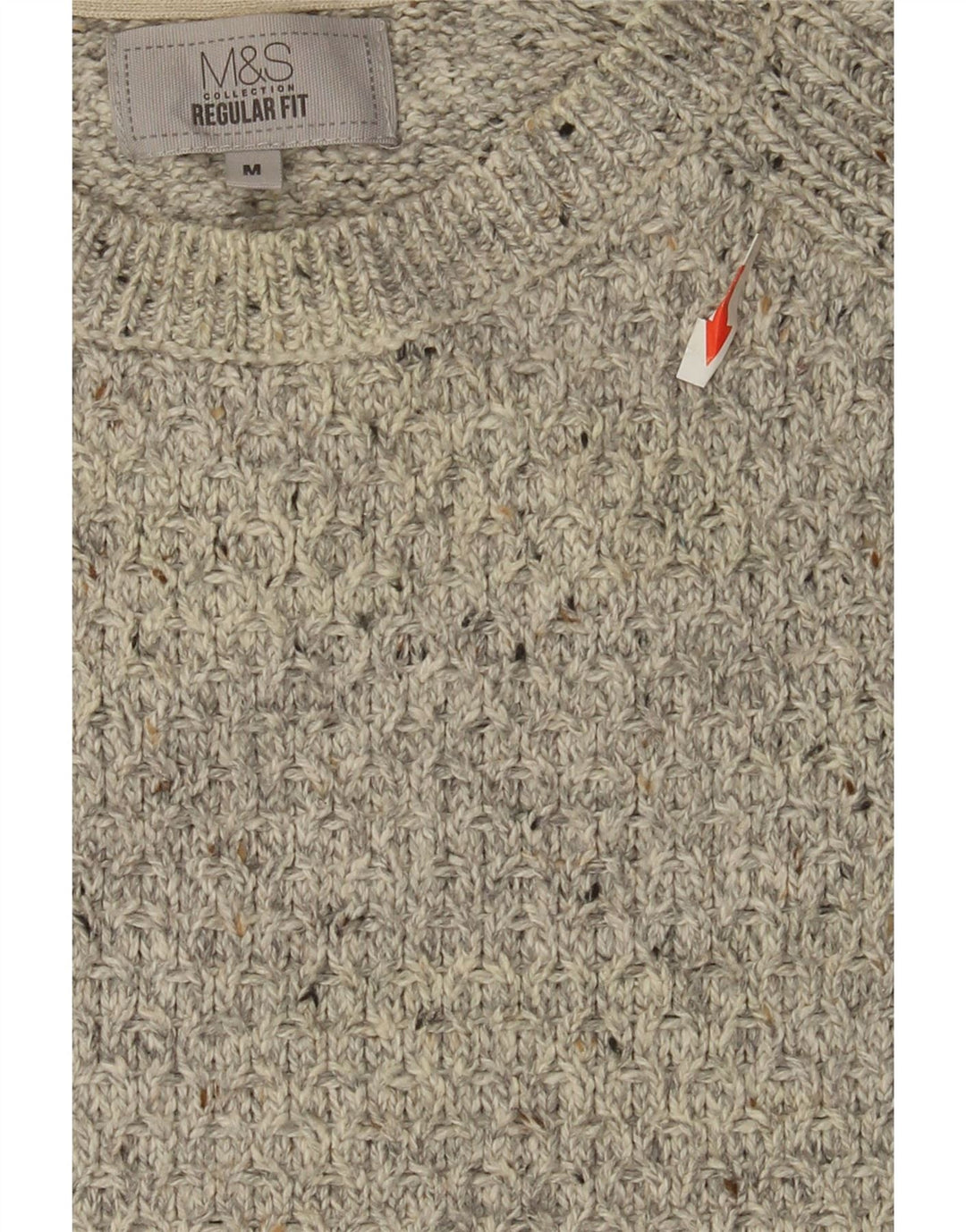 Marks & Spencer Herre sweater med rund hals, medium grå flækket