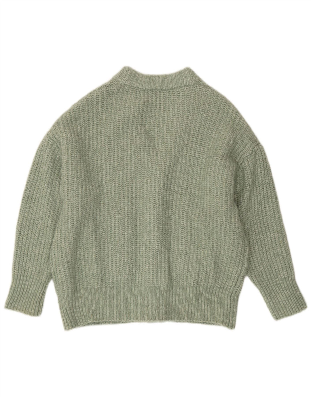 Zara Womens Oversized Cardigan Sweater UK 14 Medium Green