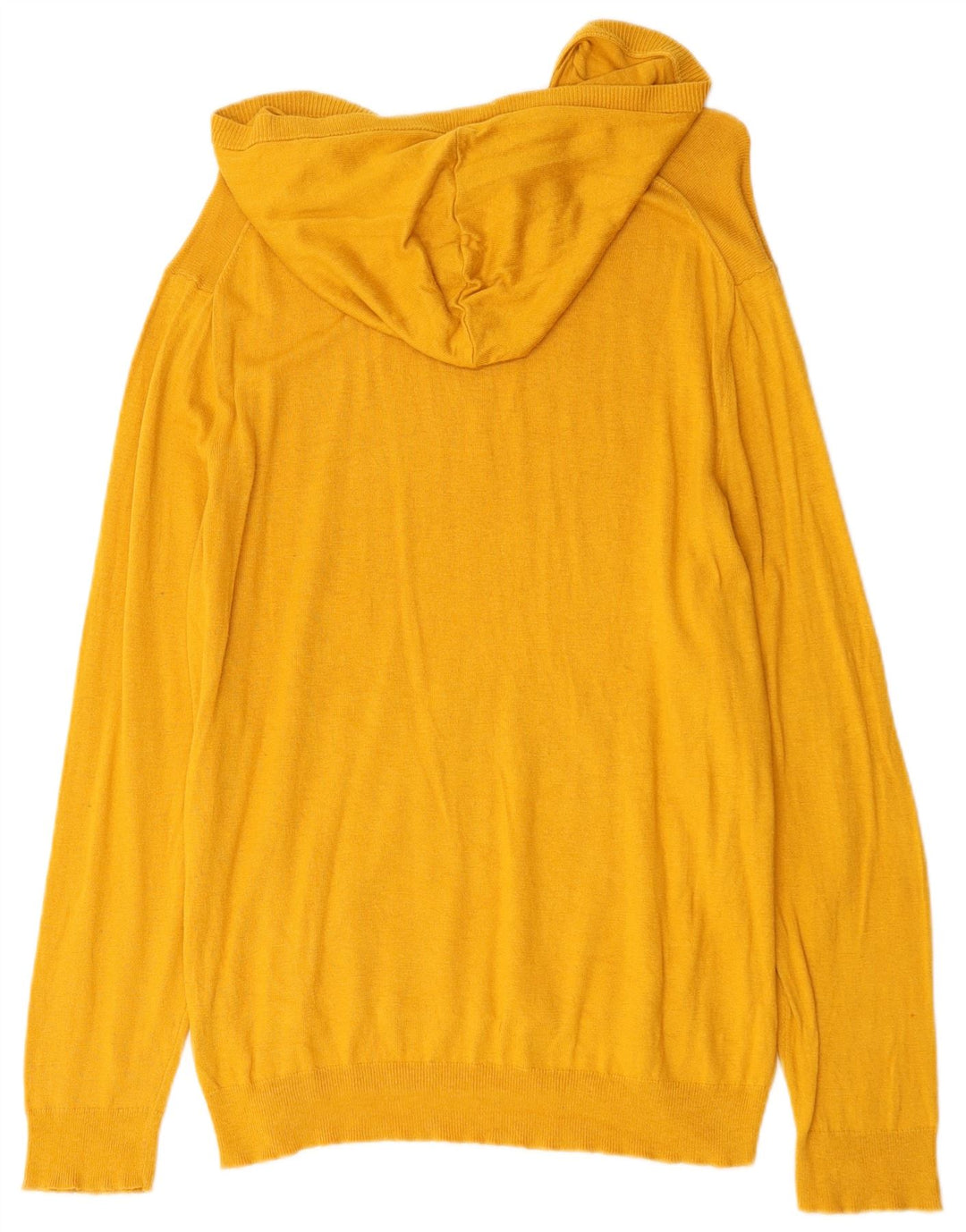 Zara Mens Hoodie Jumper Medium Yellow