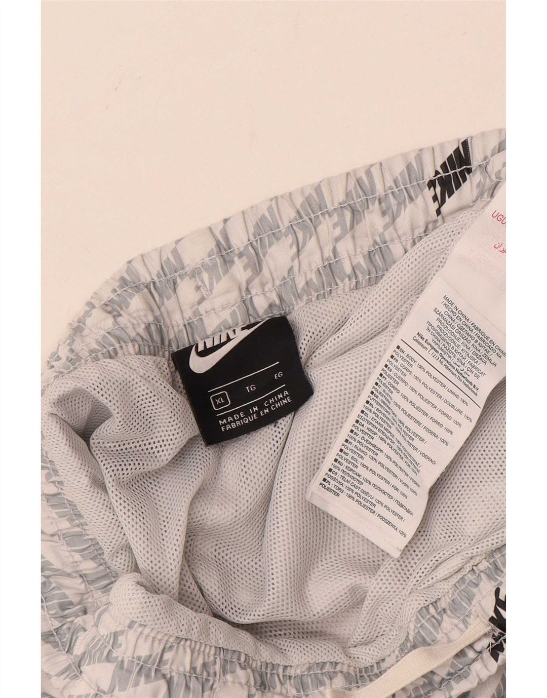 Nike Boys Graphic Swimming Shorts 13-14 Years XL Grey Polyester