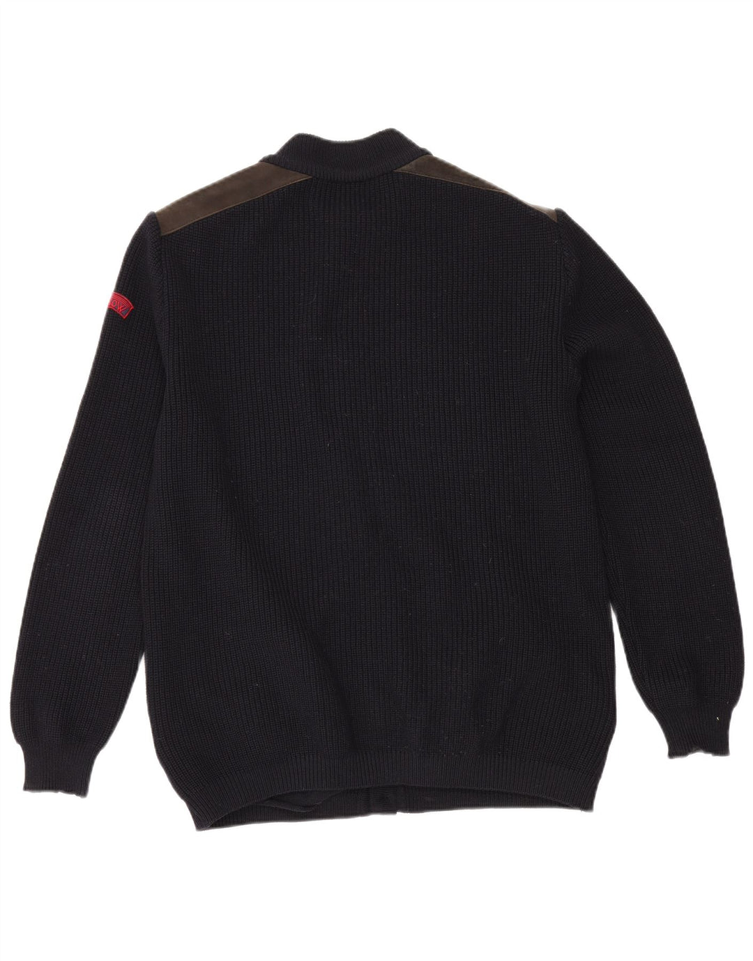 RAINBOW Mens Cardigan Sweater Large Navy Blue Colourblock