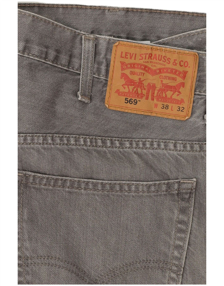 Levi's Mens 569 Loose Jeans W38 L29 Grey Cotton