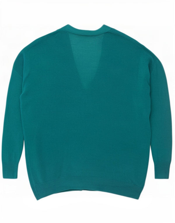Pulover cardigan supradimensionat pentru femei Zara UK 10 Small Blue Acrylic