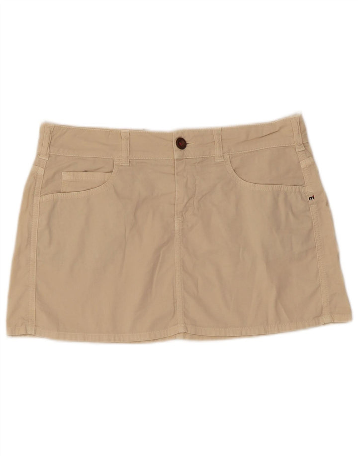 Mistral Womens Mini Skirt IT 40 Small W32 Beige Cotton