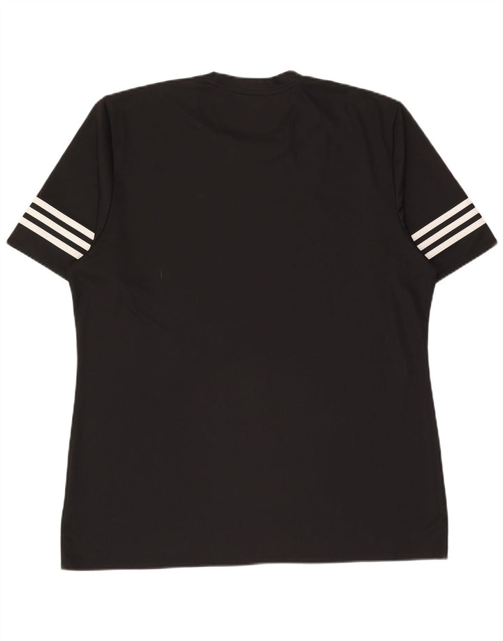 Adidas Mens Climalite T-Shirt Top XL Black Polyester