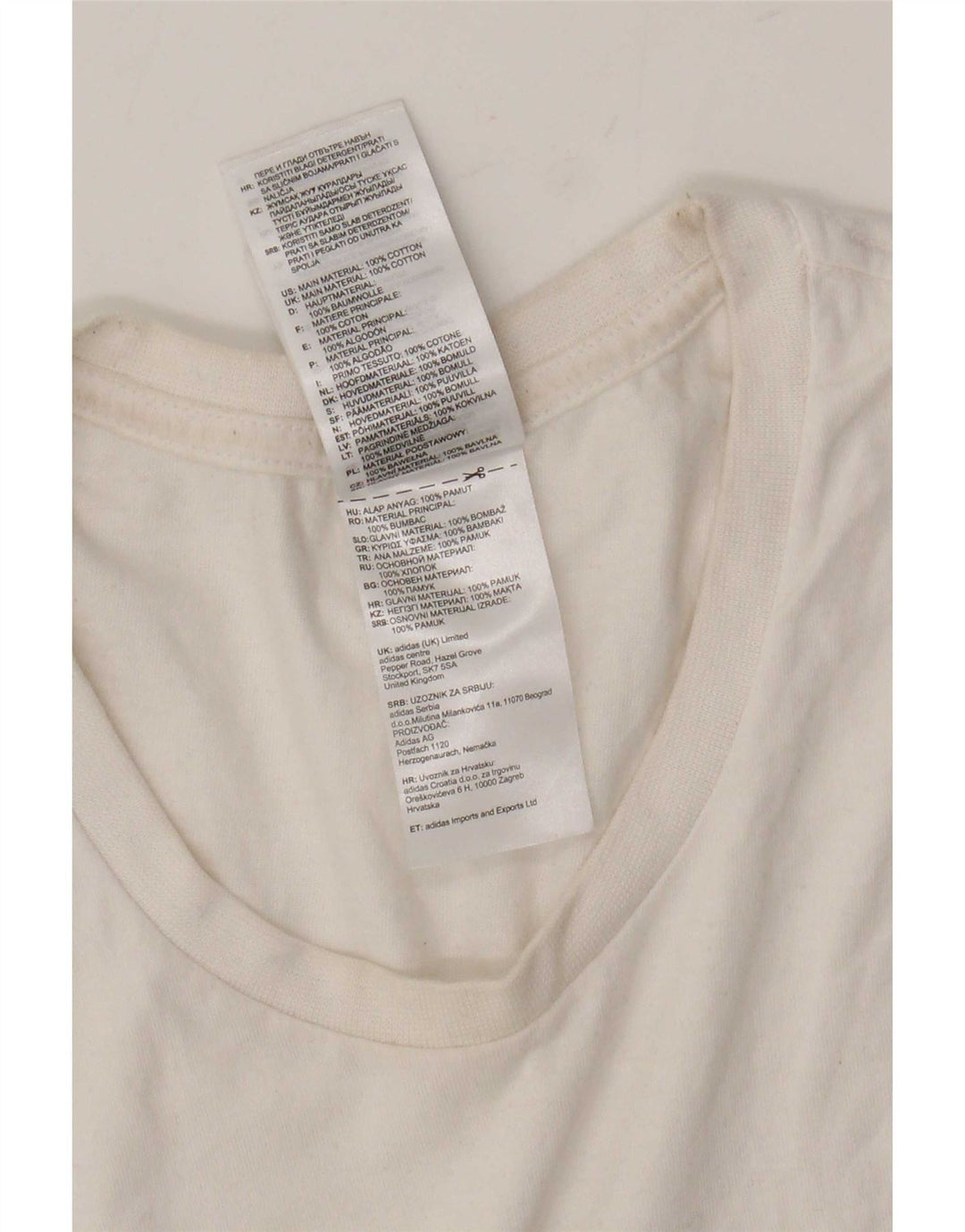 Adidas Mens Graphic T-Shirt Top Medium White Cotton