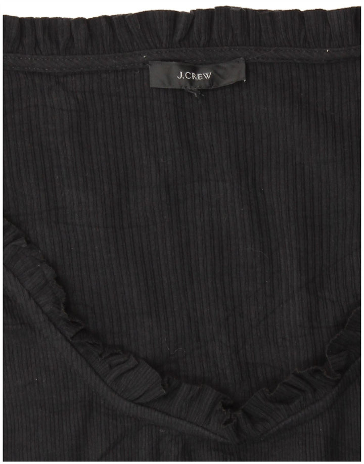 J. CREW Womens Top Long Sleeve UK 16 Large Black