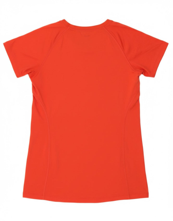 NIKE Womens Dri Fit T-Shirt Top UK 12 Medium Red Polyester