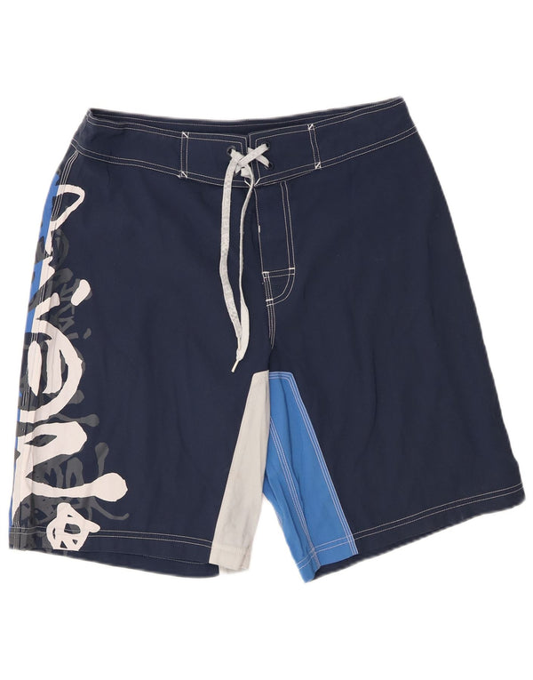 Animal Herre grafiske svømmeshorts Medium Navy Blue Colourblock Polyester