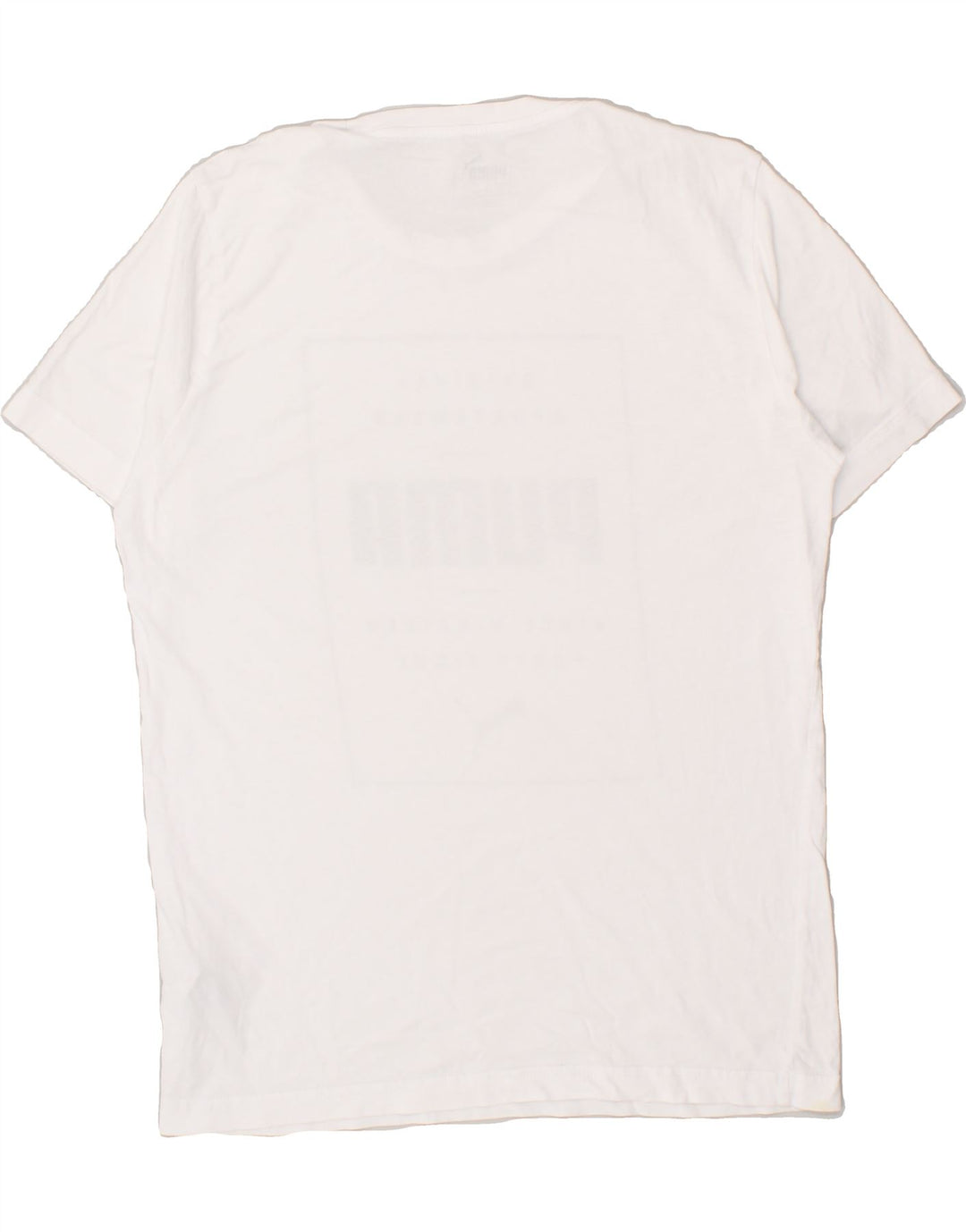 PUMA Mens Graphic T-Shirt Top Small White Cotton Vintage Puma and Second-Hand Puma from Messina Hembry 