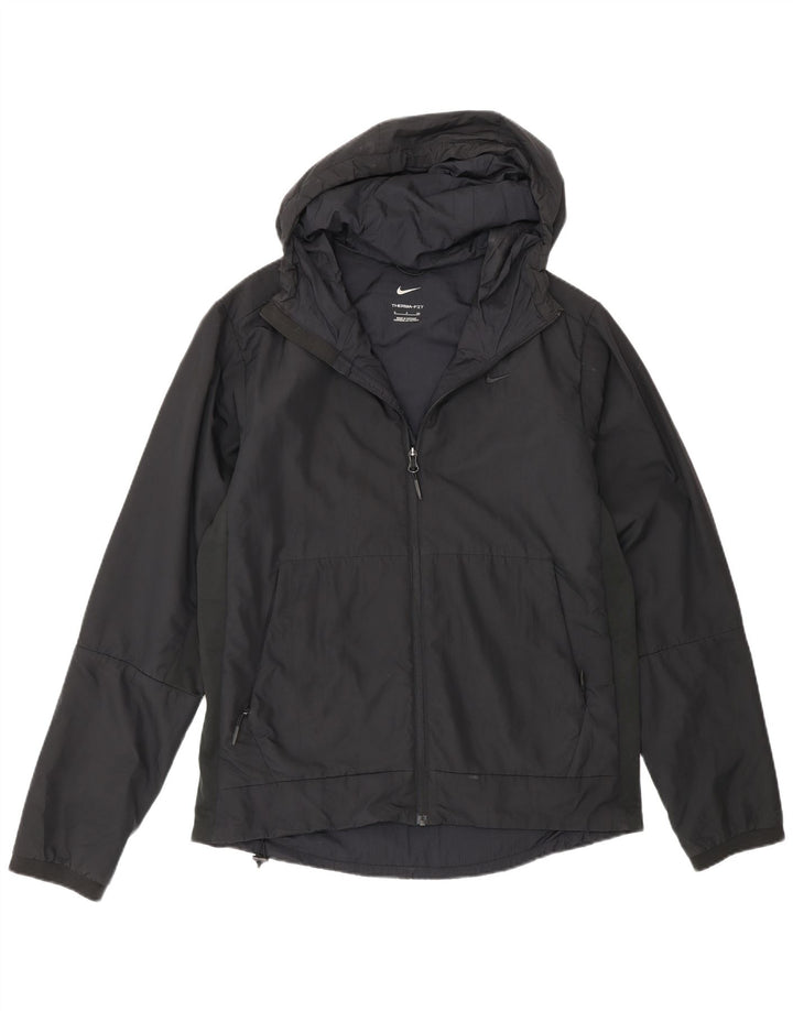 Nike Mens Therma-Fit Hooded Tracksuit Top Jacket Small Black Polyester