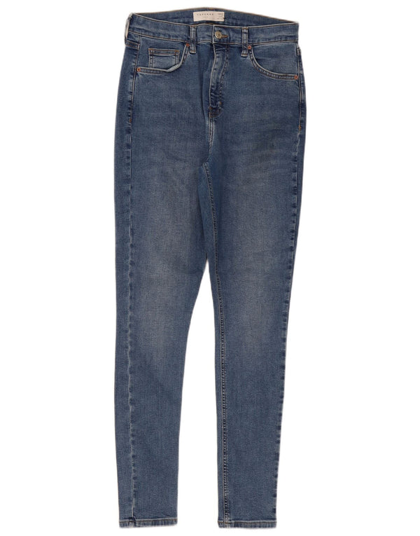 Topshop Damen Jamie Skinny Jeans UK 12 Medium W30 L34 Blaue Baumwolle
