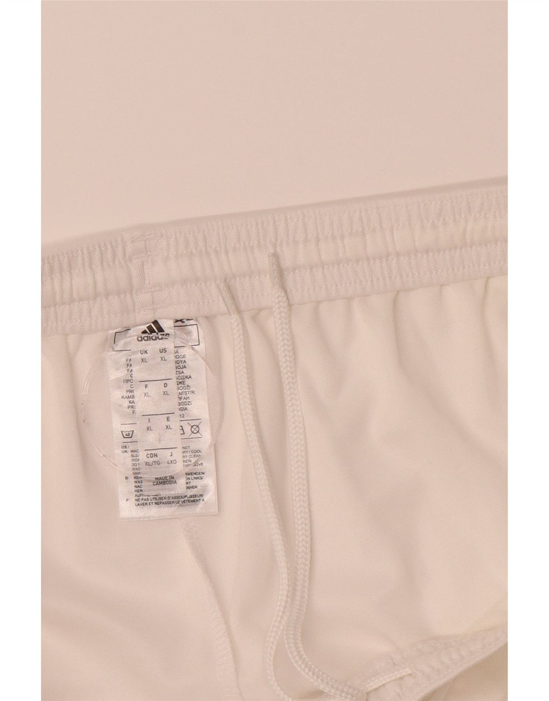 ADIDAS Mens Sport Shorts XL  White Polyester Vintage Adidas and Second-Hand Adidas from Messina Hembry 