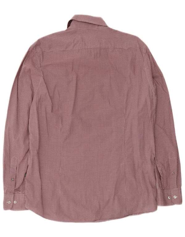 Hugo Boss Chemise Regular Fit Grand Coton Vichy Bordeaux Homme