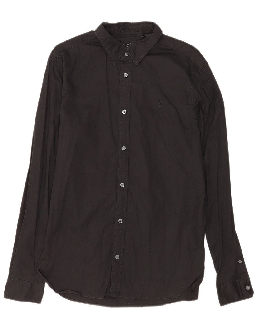 Camisa All Saints Hombre Pequeña Algodón Negro