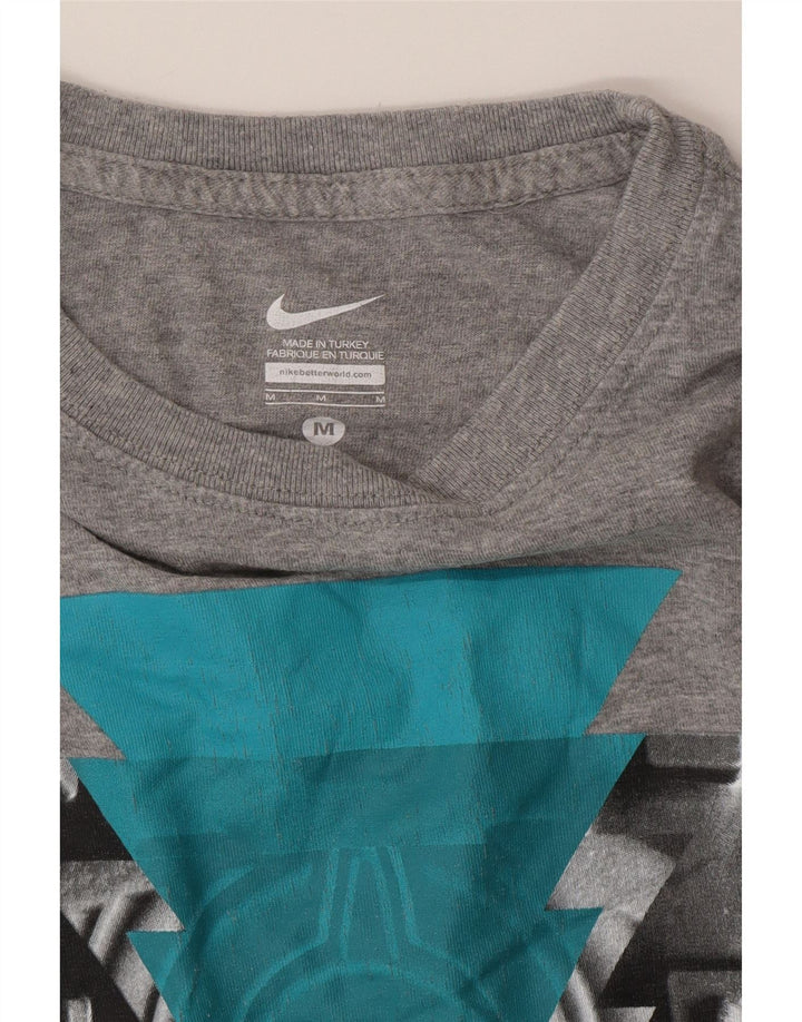 NIKE Grafisk T-shirt til mænd, mellemgrå