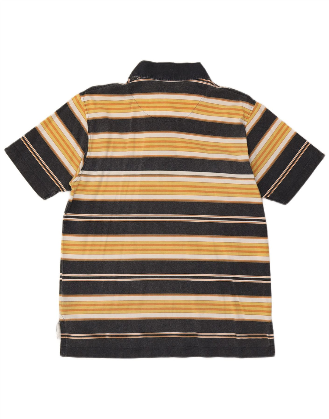 Marlboro Classics Mens Polo Shirt Small Yellow Striped Cotton