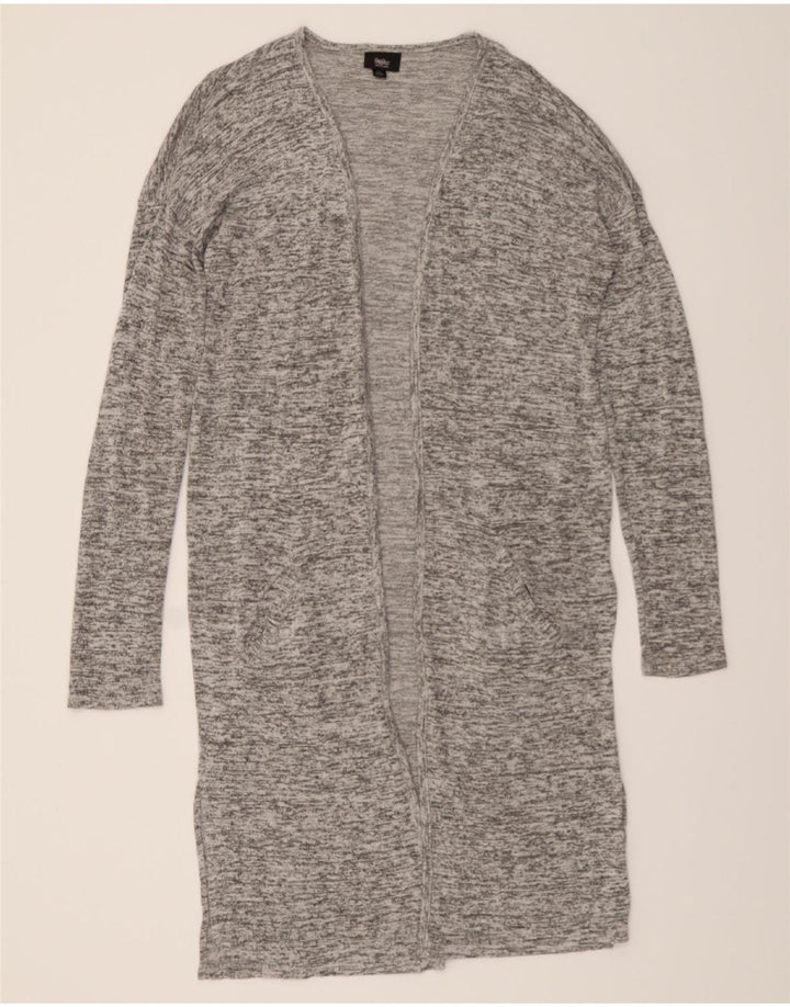 MOSSIMO Womens Longline Open Cardigan Sweater UK 14 Medium Grey Flecked Vintage Mossimo and Second-Hand Mossimo from Messina Hembry 