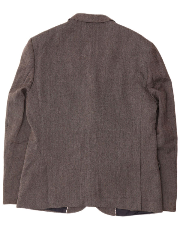 Jachetă pentru bărbați Marks & Spencer, slim fit, cu 2 nasturi, UK 42, lână mare, gri