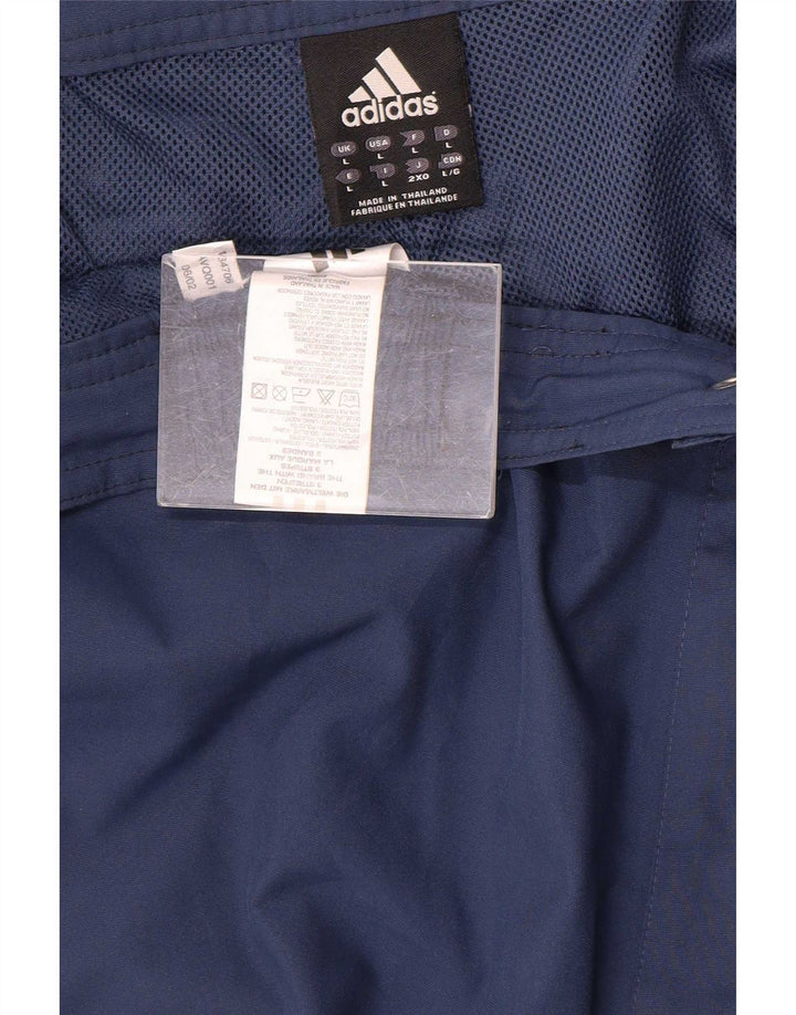 Adidas Mens Waterproof Trousers Large Navy Blue Polyester