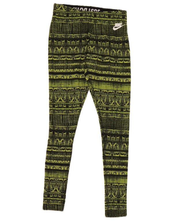 Leggings Nike da donna con motivo astratto UK 6 XS cotone giallo