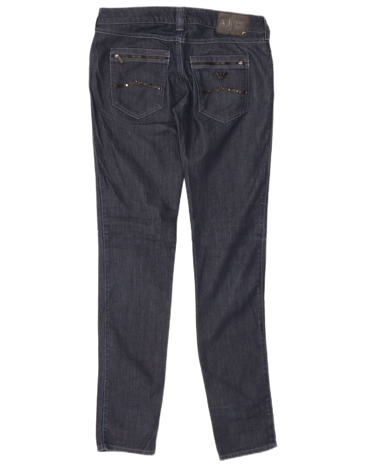 Armani Womens Slim Jeans W30 L33 Navy Blue Cotton