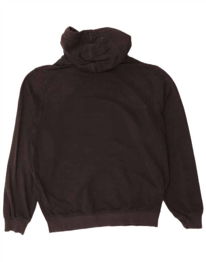KAPPA Mens Hoodie Jumper Medium Black Cotton
