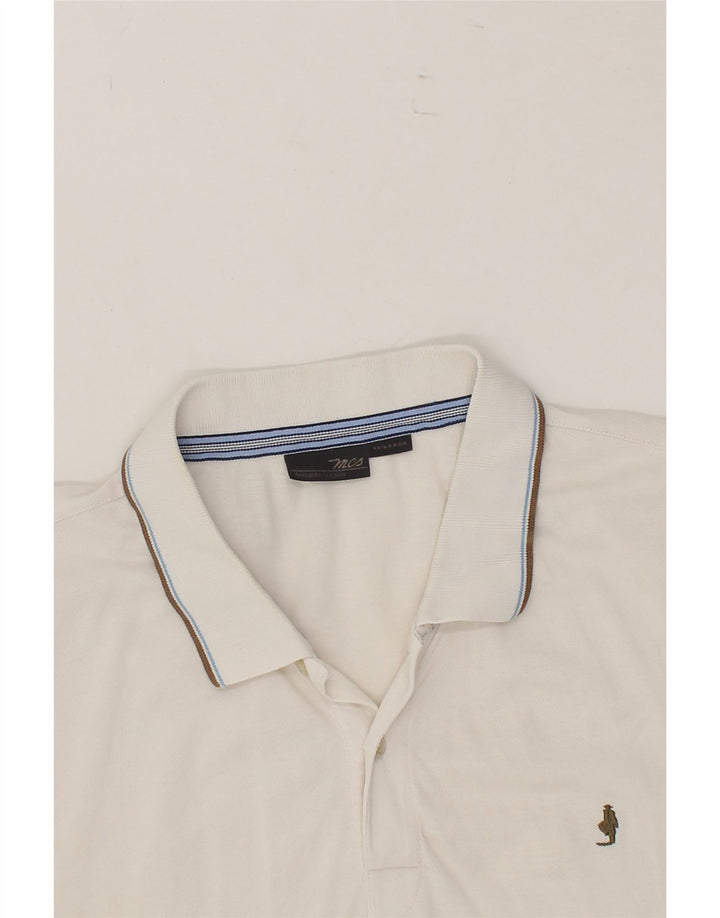 MARLBORO CLASSICS Mens Polo Shirt 2XL White Cotton Vintage Marlboro Classics and Second-Hand Marlboro Classics from Messina Hembry 