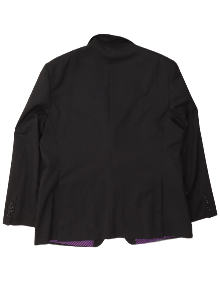 Ted Baker Herre 2 Button Blazer Jacket UK 40 Large Black Wool