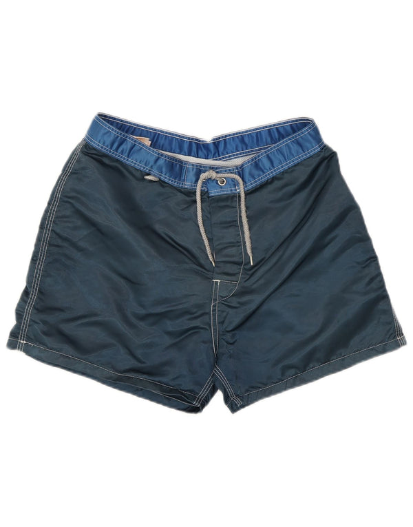 Sundek Boys Swimming Shorts 11-12 Years Navy Blue Colourblock Nylon