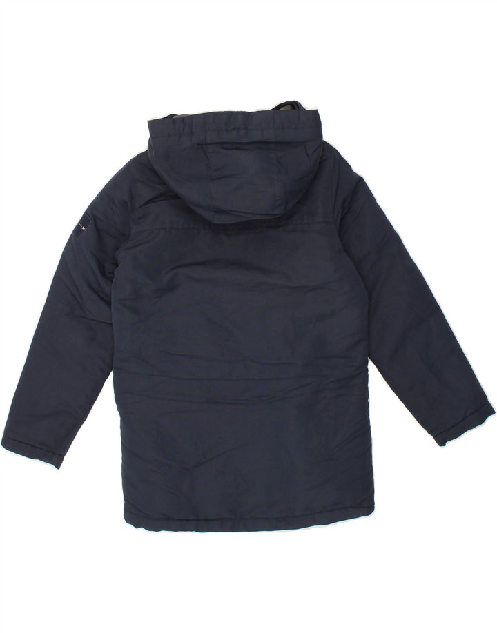 JACK & JONES Boys Hooded Padded Jacket 9-10 Years Navy Blue Polyester Vintage Jack & Jones and Second-Hand Jack & Jones from Messina Hembry 