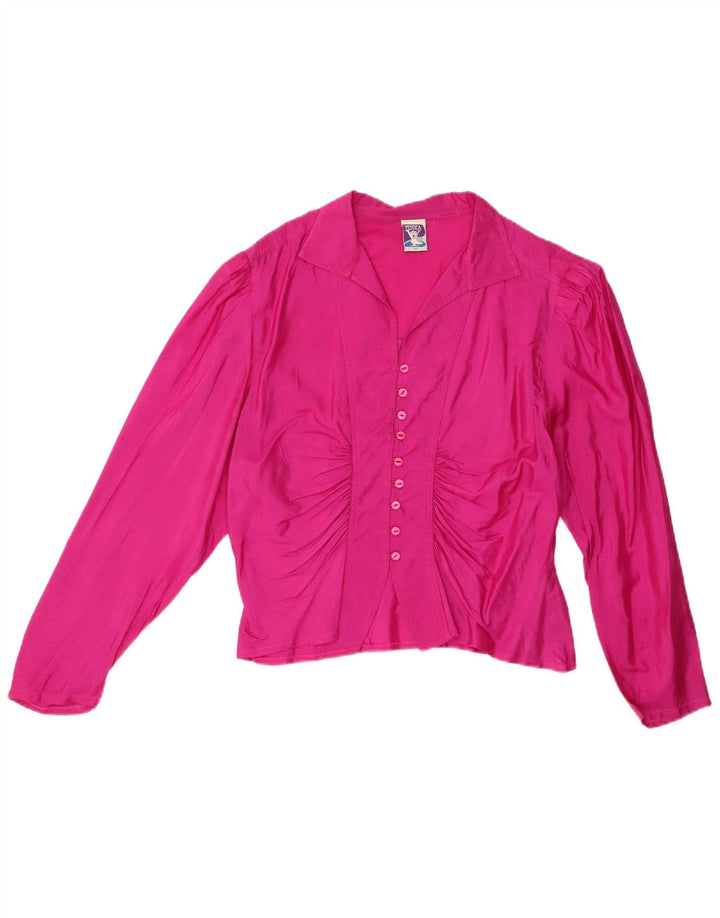 YESSICA Womens Shirt Blouse EU 42 Large Pink Silk