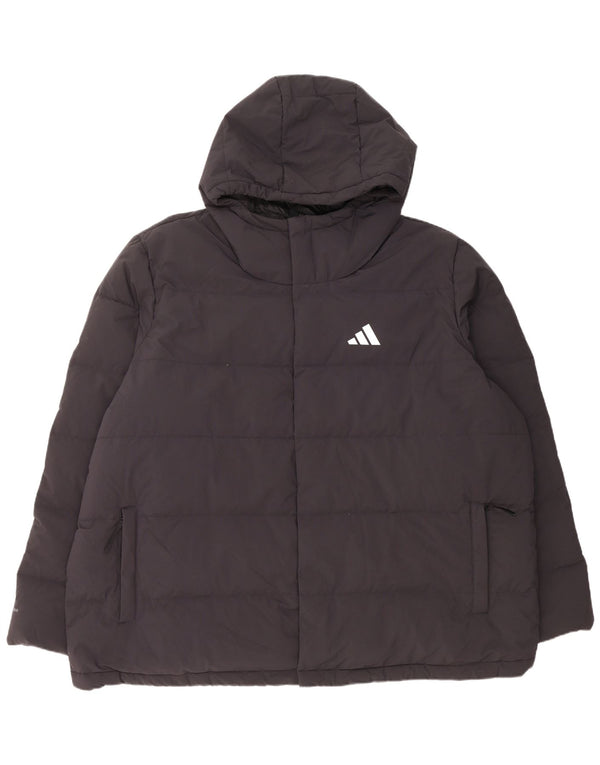 Adidas Chaqueta acolchada con capucha para hombre UK 46 3XL Poliéster negro