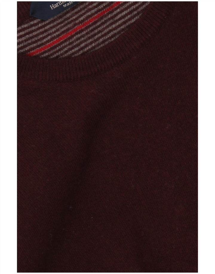 Harmont & Blaine Herre Boat Neck Jumper Sweater Lille rødbrun uld