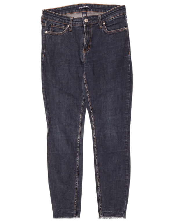 Calvin Klein Womens Skinny Jeans W29 L28 Navy Blue Cotton