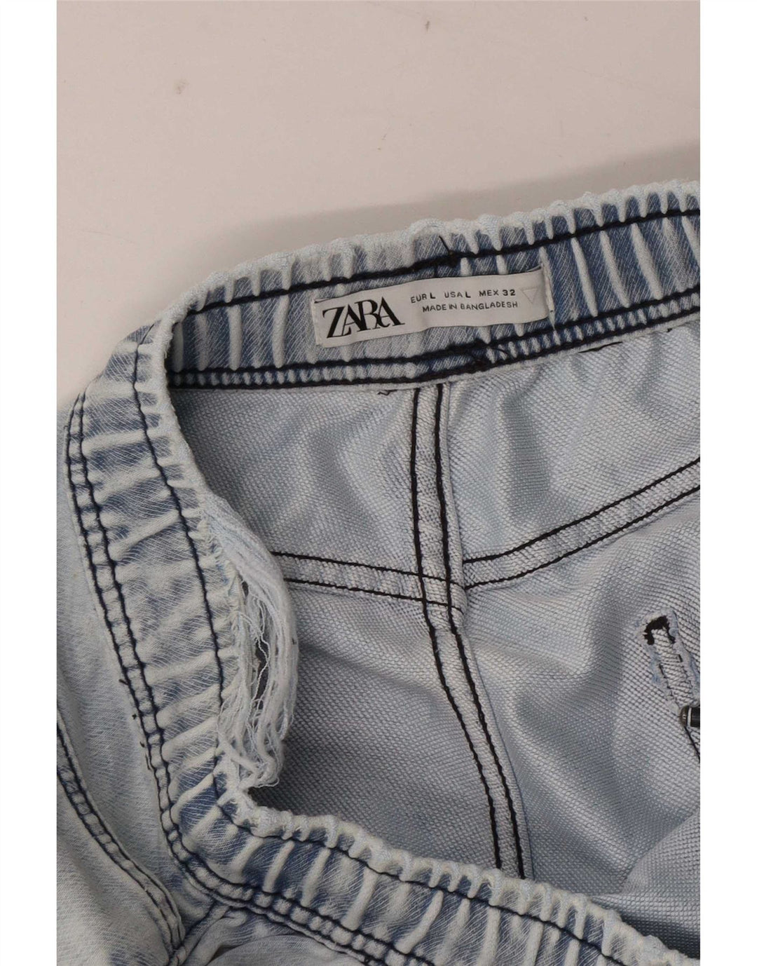 Zara Womens Denim Shorts Large W32 Blue