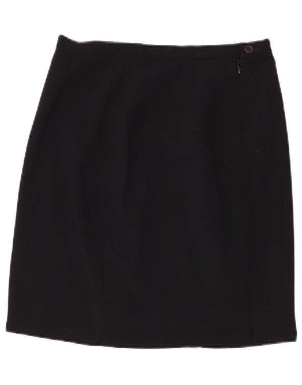 Mini saia feminina Zara EU 40 médio W30 azul marinho poliéster