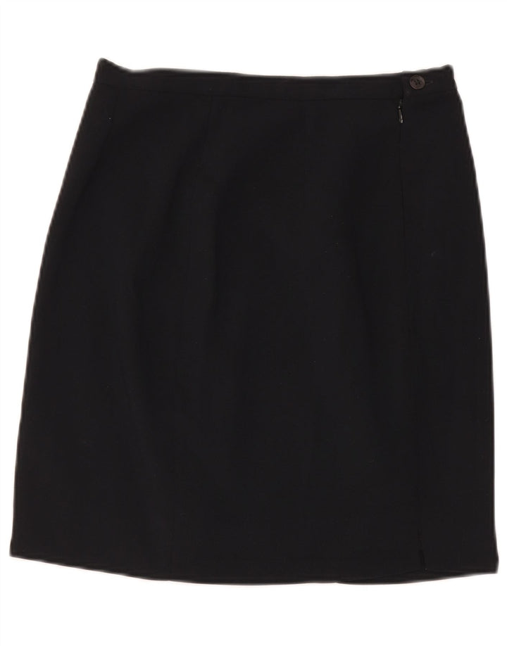 Zara Damen Minirock EU 40 Medium W30 Marineblau Polyester