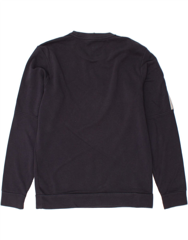 ADIDAS Mens Sweatshirt Jumper Small Navy Blue Cotton Vintage Adidas and Second-Hand Adidas from Messina Hembry 