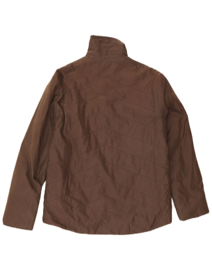 Fila Chaqueta acolchada para mujer UK 10 Small Marrón Poliéster