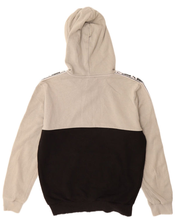 Puma Mens Graphic Hoodie Jumper XS Black Colourblock Cotton
