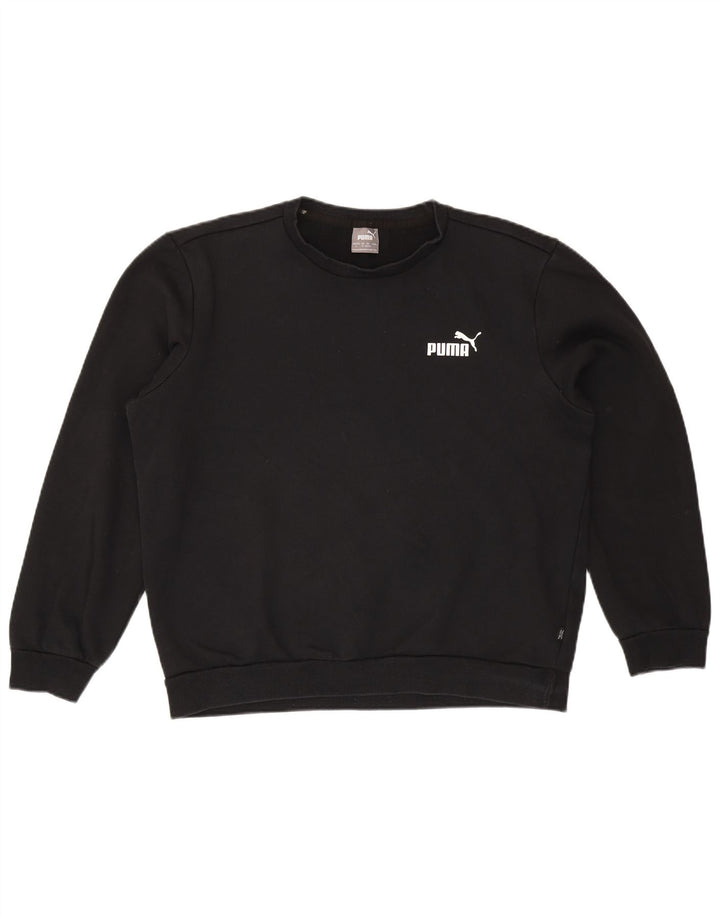Puma moletom masculino jumper grande algodão preto