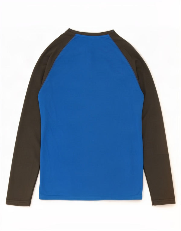 Mountain Warehouse Mens IsoCool Top Long Sleeve Small Blue Colourblock