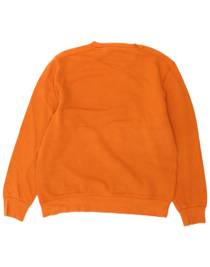 Izod Mens Sweatshirt Jumper Medium Orange Cotton