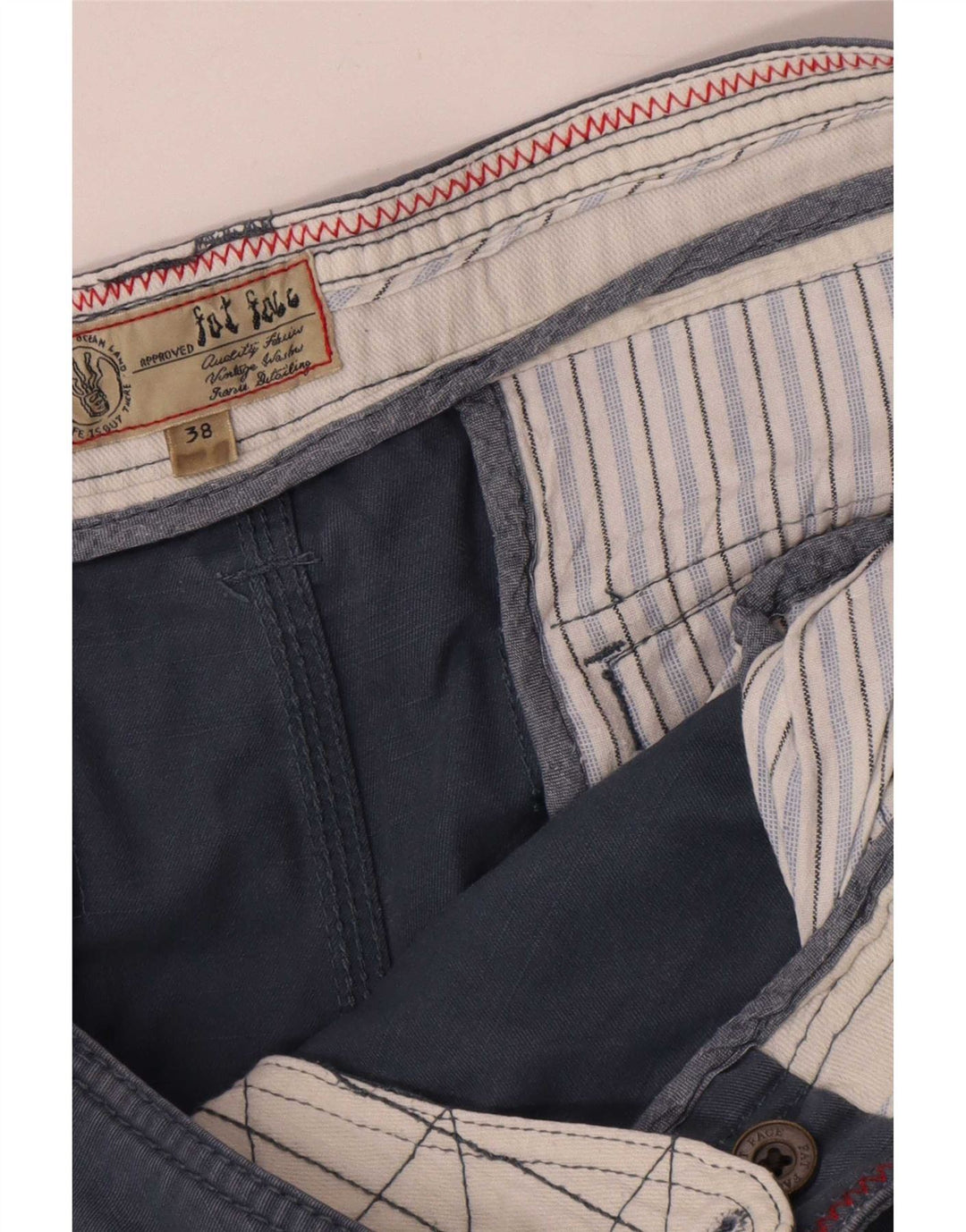 Fat Face Mens Cargo Shorts W38 XL Navy Blue Cotton