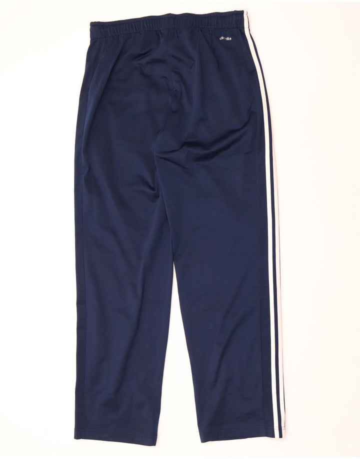 Adidas Mens Climalite Tracksuit Trousers Large Navy Blue Polyester