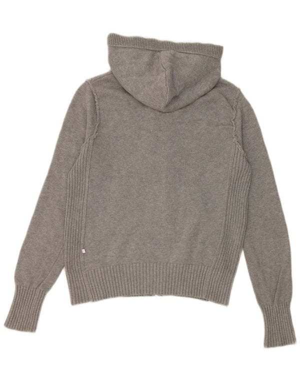 Pulover cardigan cu glugă Abercrombie & Fitch pentru femei UK 12 Gri mediu